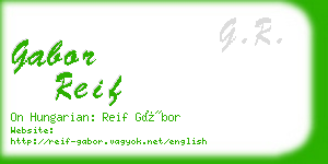 gabor reif business card
